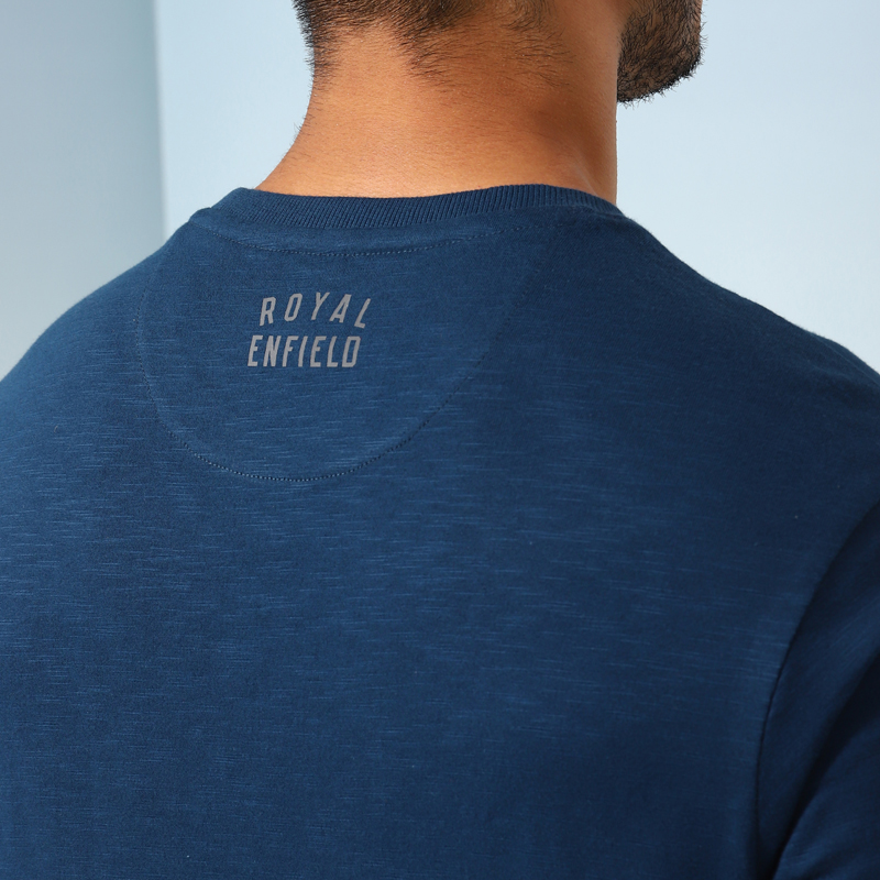 로얄 리노 스템프 네이비 티셔츠-2